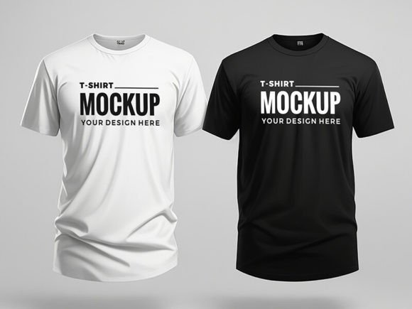 Black and White T- Shirt Mockup #05 Graphic by Design_love · Creative ...