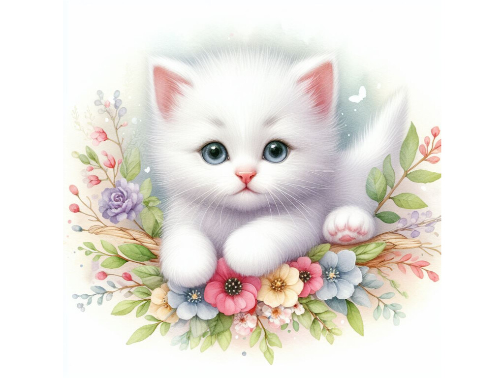 Funny Kitten. Watercolor Illustration Fo Graphic by A.I Illustration ...