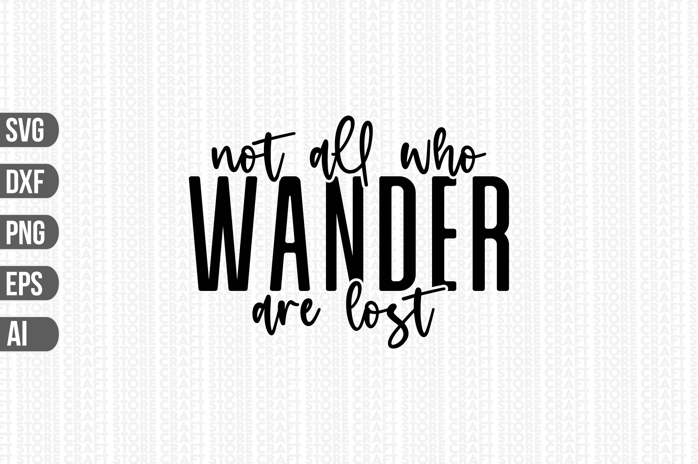 Not All Who Wander Are Lost Svg Graphic by Craft Store · Creative Fabrica