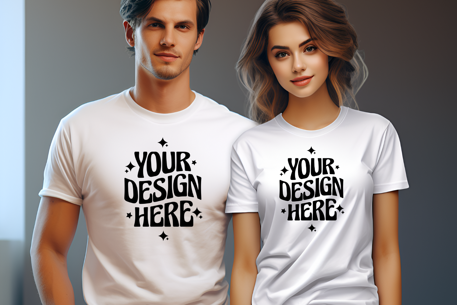 Couple T-shirt Mockup Graphic by Mockup Infinity · Creative Fabrica