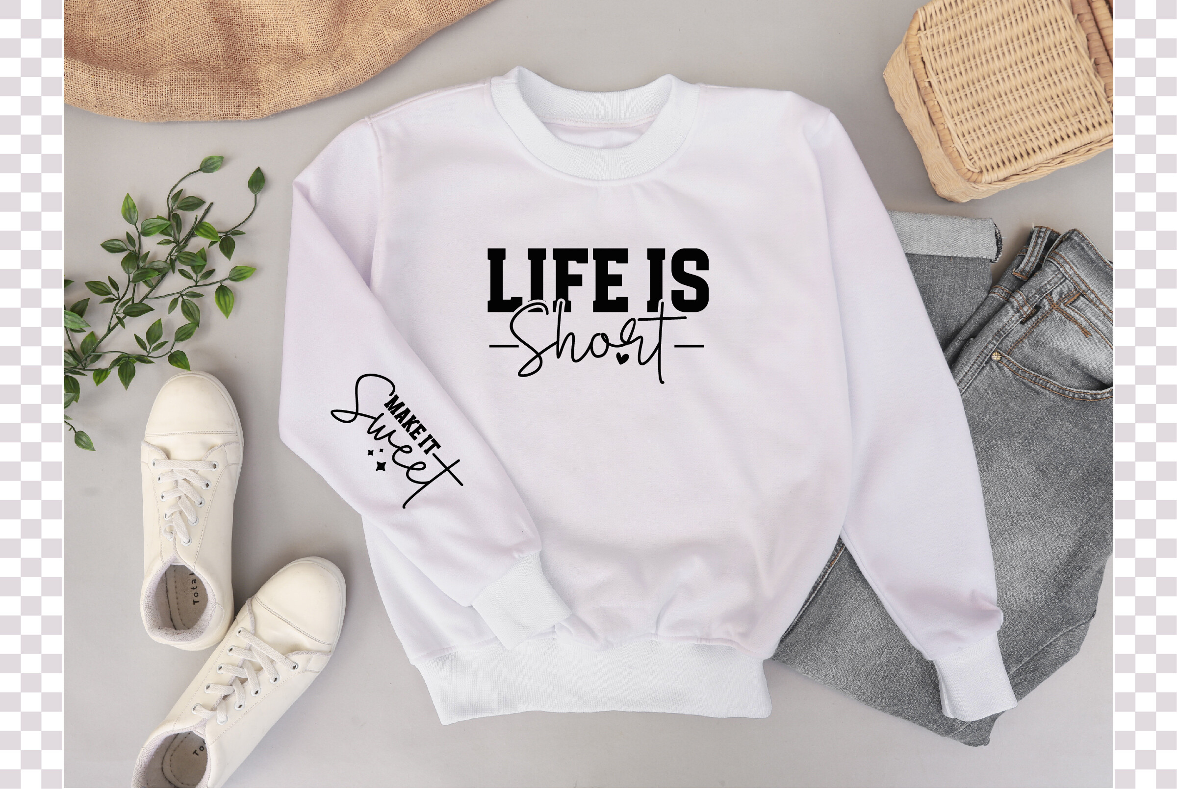 Life is Short Make It Sweet Sleeve Svg Graphic by Creative_Artist ...