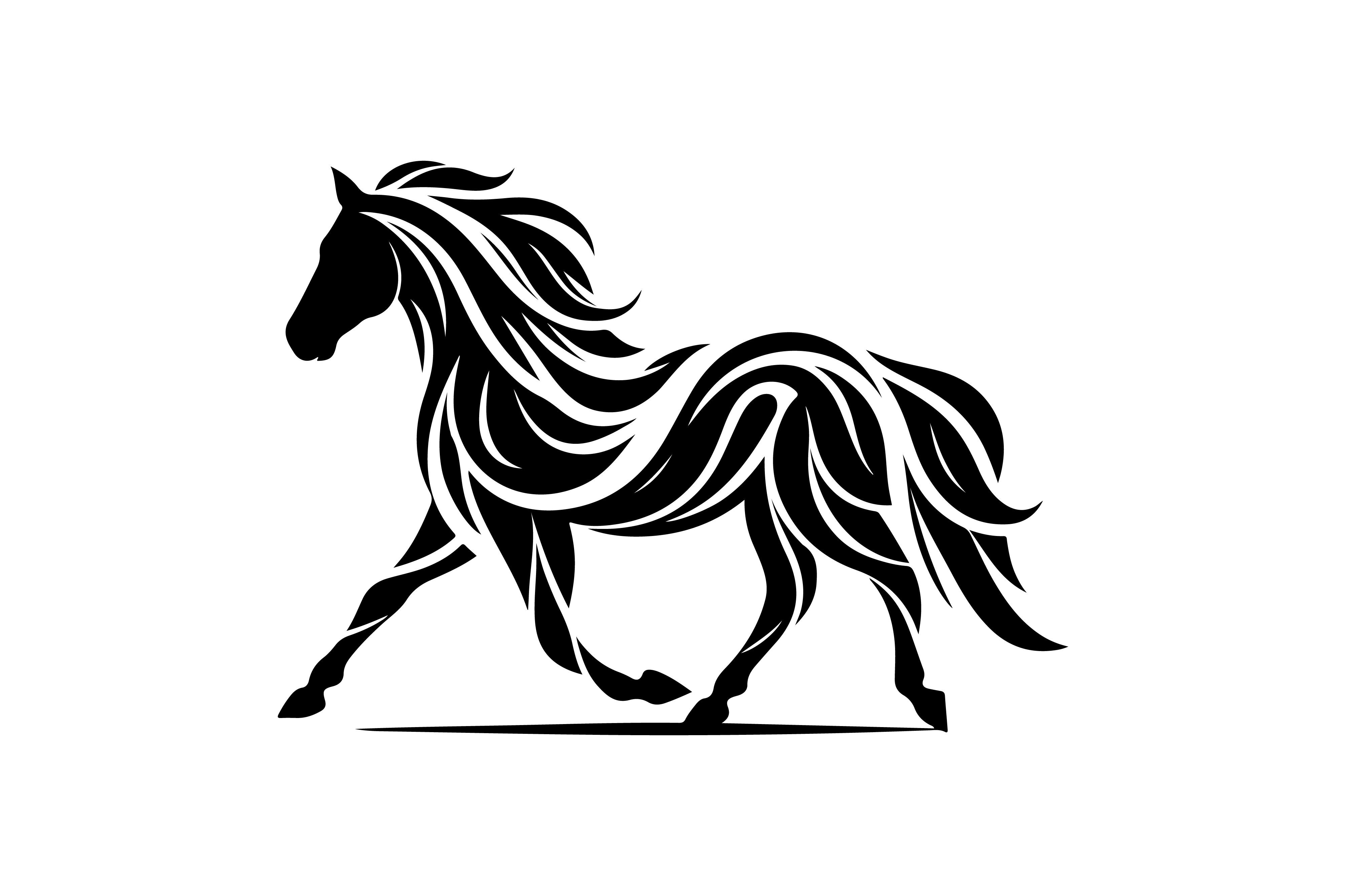 Horse Silhouette Vector Illustration Graphic by Creative Designs