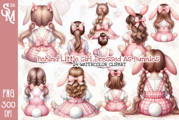 Behind Little Girl Dressed As Bunnies Graphic by StevenMunoz56 ...