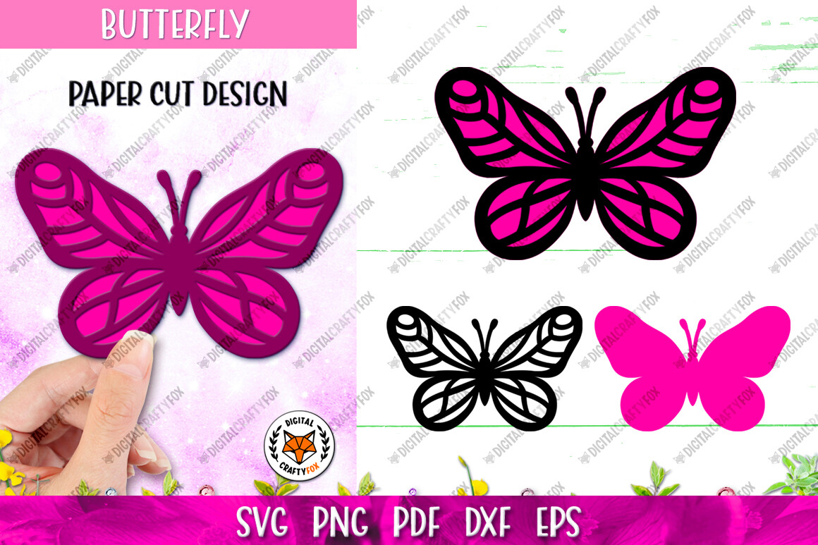 3D Butterfly SVG, Butterfly Paper Cut Graphic by Digital Craftyfox ...