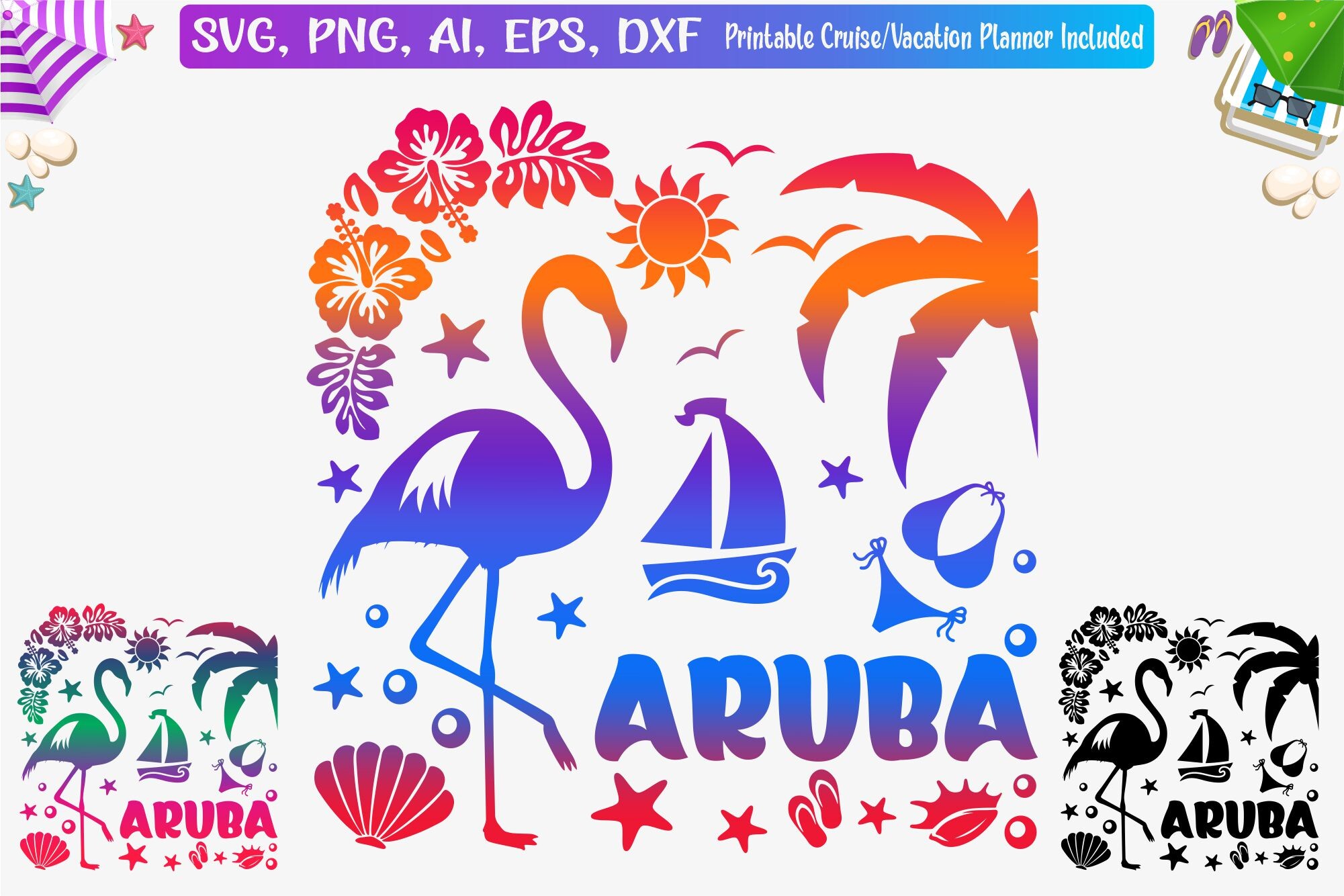 Aruba Vacation SVG Graphic by MiamiDesignPage · Creative Fabrica