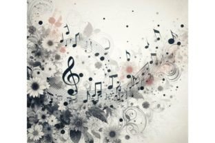 Music Notes Background On White Illustration Par Lineart3 · Creative