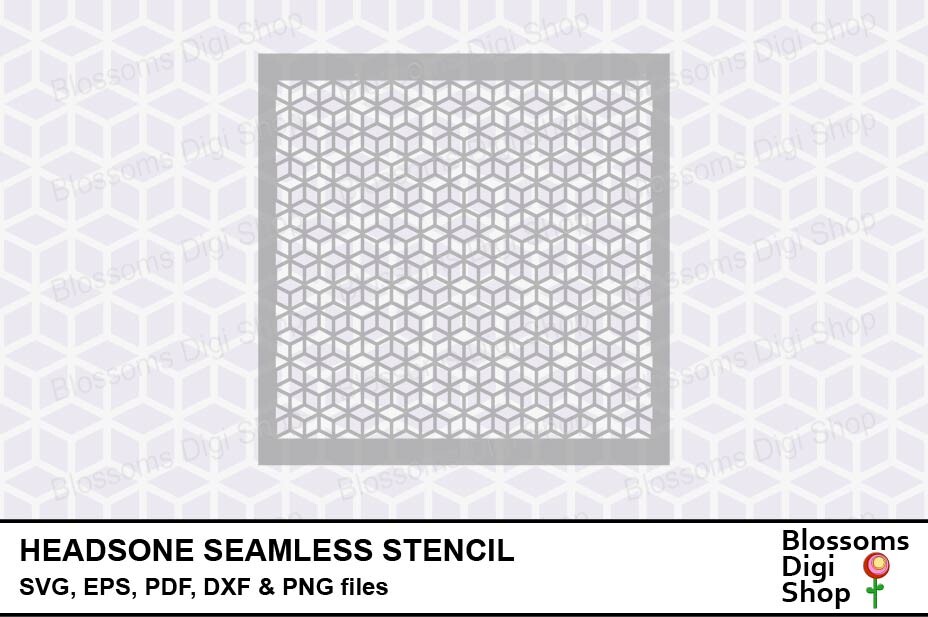 3D Cube Pattern Seamless Stencil Graphic by BlossomsDigiShop · Creative ...