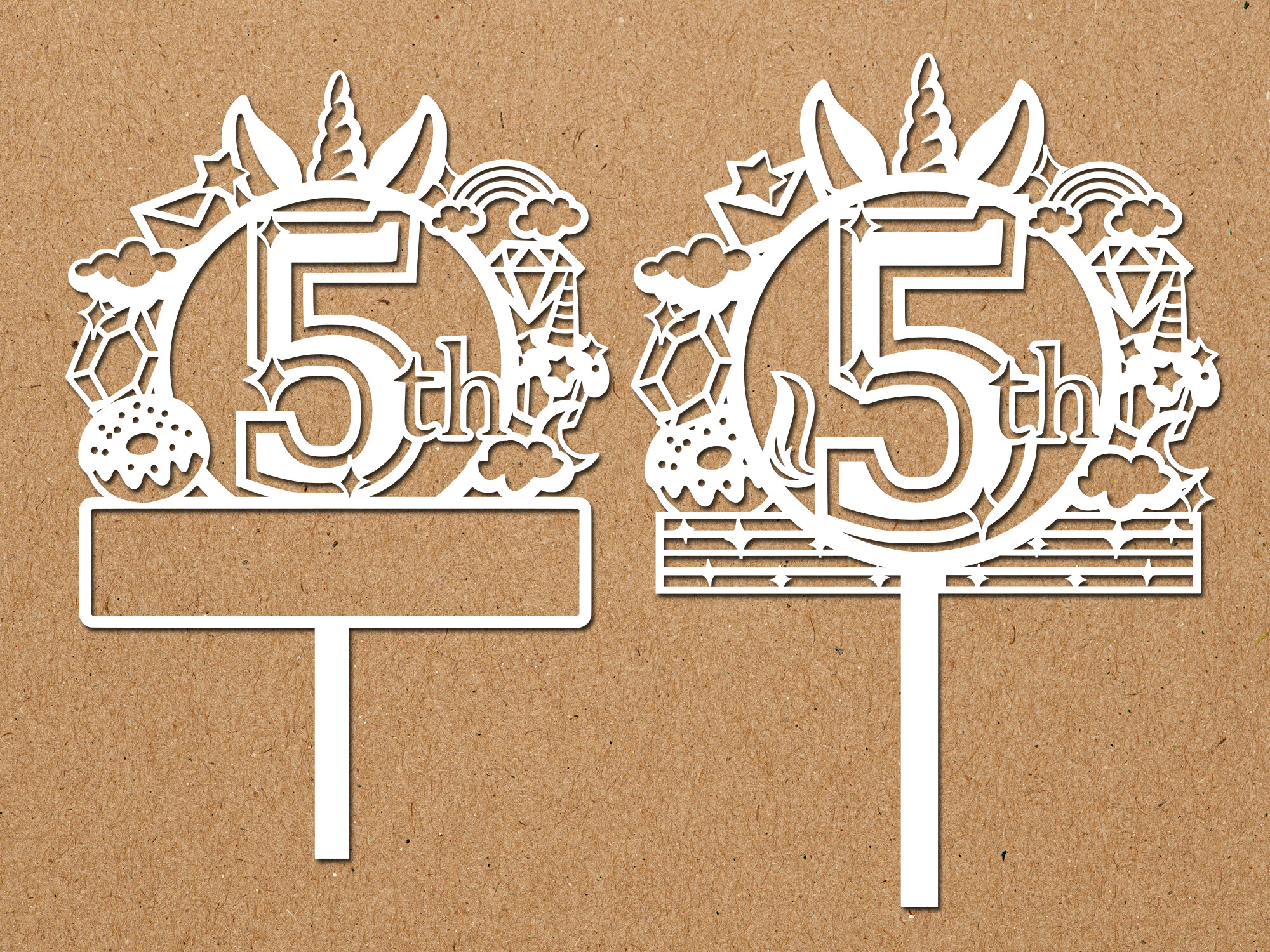 Unicorn Birthday Gift 5 Number SVG Graphic by johanruartist · Creative ...