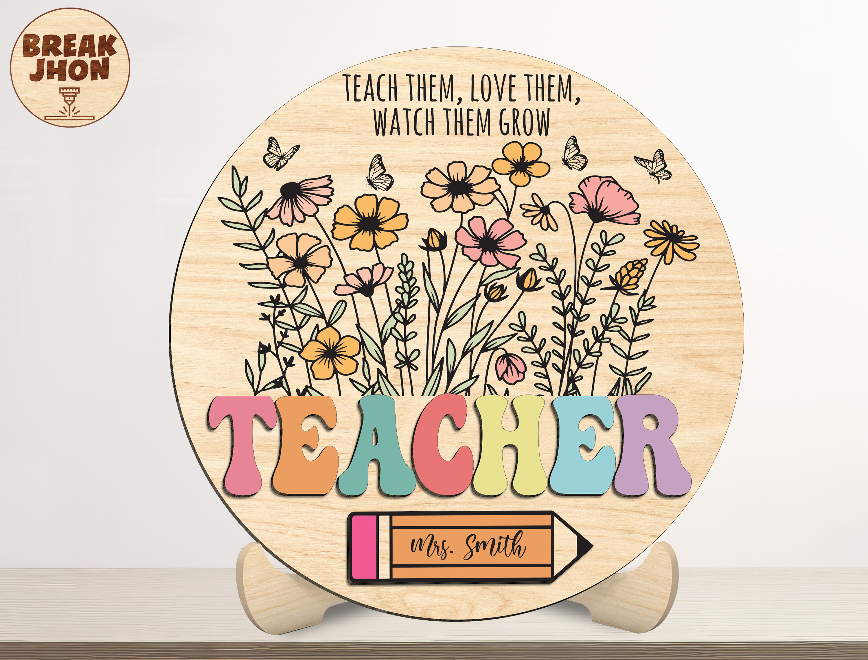 Teacher Gift Laser Cut Svg Graphic by Break Jhon · Creative Fabrica