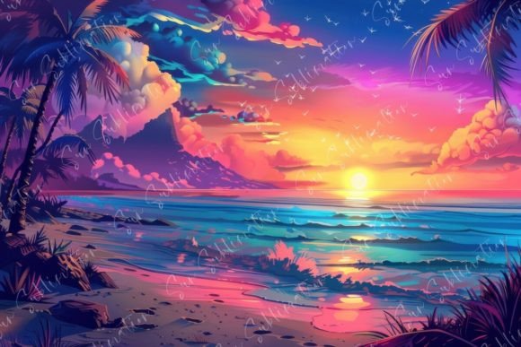 Sunset Beach Dream Graphic by Sun Sublimation · Creative Fabrica