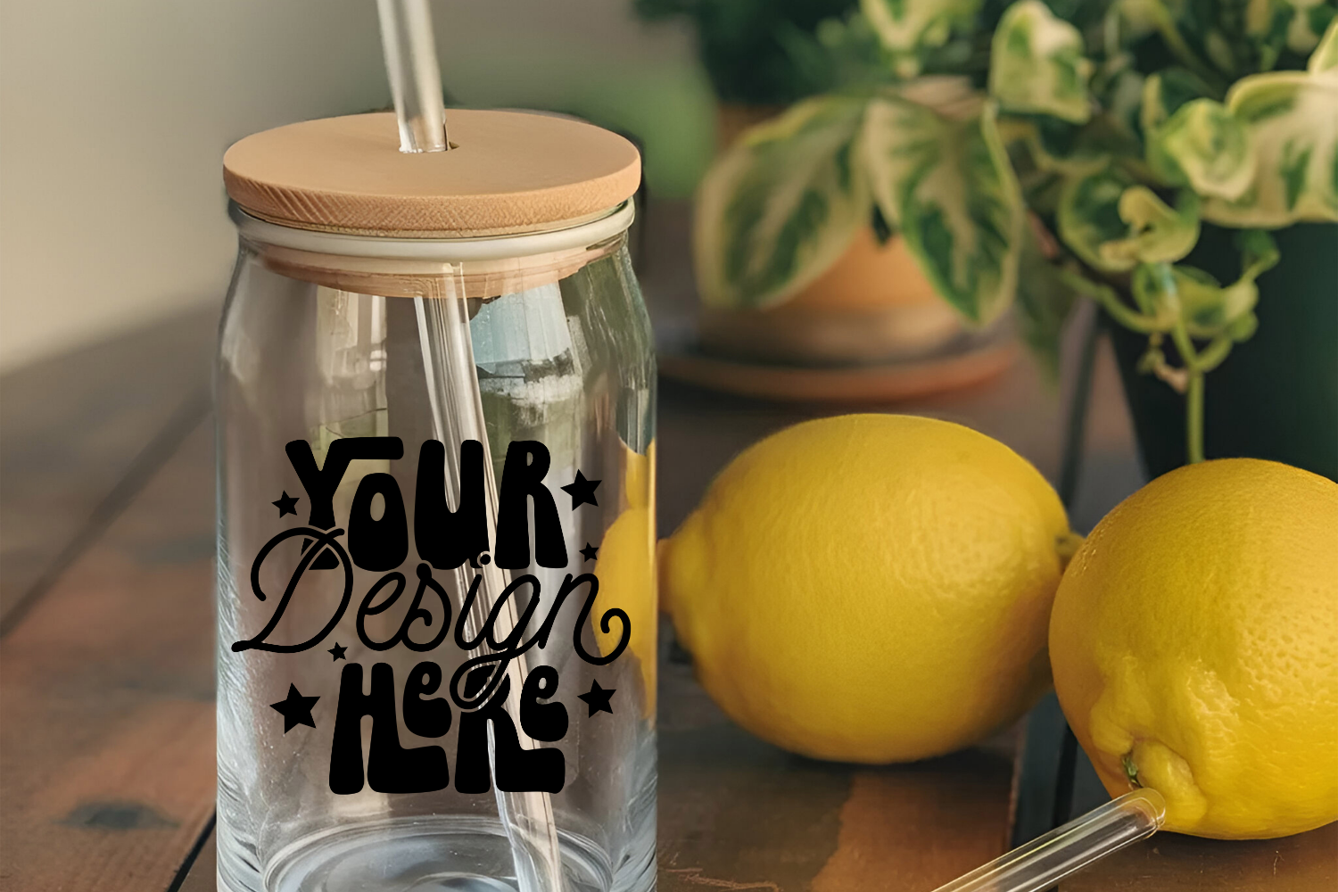 16oz Glass Can Mockup Clear Graphic by CraftArt · Creative Fabrica