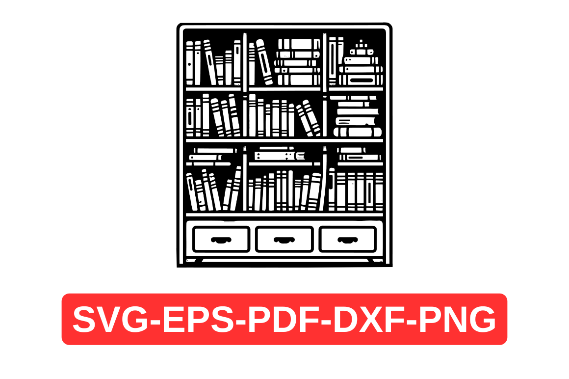 Bookshelf Silhouette SVG, Reading PNG Graphic by Artful Assetsy ...