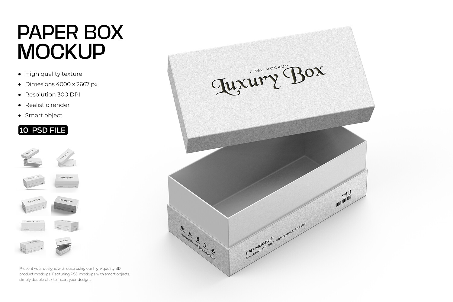 Luxury Two Piece Rigid Box Mockup Graphic by RAM Studio · Creative Fabrica