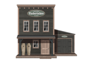 Wild West Building Undertaker Clip Art Graphic by Wild West Digitals ...